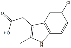 2-(5-chloro-2-methyl-1H-indol-3-yl)acetic acid Struktur