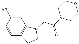 2-(6-amino-2,3-dihydro-1H-indol-1-yl)-1-(morpholin-4-yl)ethan-1-one Struktur