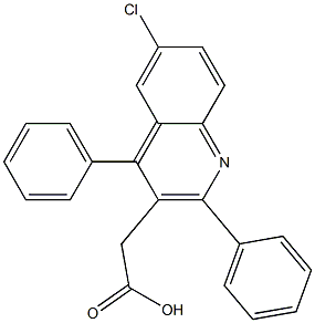 2-(6-chloro-2,4-diphenylquinolin-3-yl)acetic acid Struktur