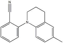 2-(6-methyl-1,2,3,4-tetrahydroquinolin-1-yl)benzonitrile Struktur