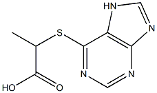 2-(7H-purin-6-ylthio)propanoic acid Struktur