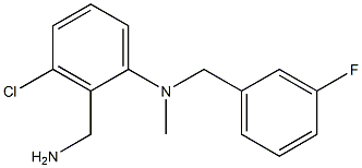 2-(aminomethyl)-3-chloro-N-[(3-fluorophenyl)methyl]-N-methylaniline Struktur