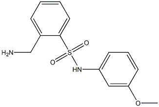 2-(aminomethyl)-N-(3-methoxyphenyl)benzenesulfonamide Struktur