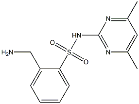 2-(aminomethyl)-N-(4,6-dimethylpyrimidin-2-yl)benzene-1-sulfonamide Struktur