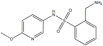 2-(aminomethyl)-N-(6-methoxypyridin-3-yl)benzenesulfonamide Struktur