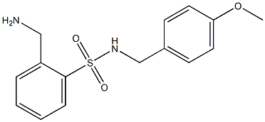 2-(aminomethyl)-N-[(4-methoxyphenyl)methyl]benzene-1-sulfonamide Struktur