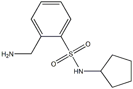 2-(aminomethyl)-N-cyclopentylbenzenesulfonamide Struktur