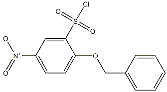 2-(benzyloxy)-5-nitrobenzene-1-sulfonyl chloride Struktur