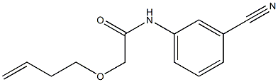 2-(but-3-en-1-yloxy)-N-(3-cyanophenyl)acetamide Struktur