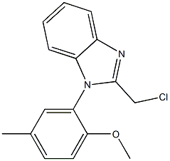 2-(chloromethyl)-1-(2-methoxy-5-methylphenyl)-1H-1,3-benzodiazole Struktur