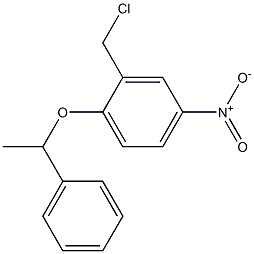 2-(chloromethyl)-4-nitro-1-(1-phenylethoxy)benzene Struktur