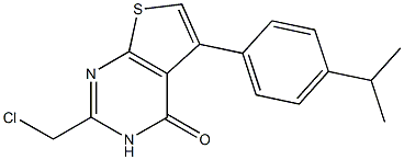 2-(chloromethyl)-5-[4-(propan-2-yl)phenyl]-3H,4H-thieno[2,3-d]pyrimidin-4-one Struktur