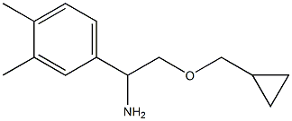 2-(cyclopropylmethoxy)-1-(3,4-dimethylphenyl)ethan-1-amine Struktur