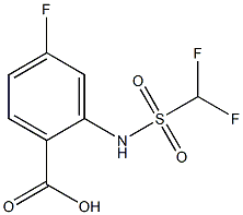 2-(difluoromethanesulfonamido)-4-fluorobenzoic acid Struktur