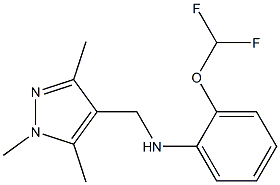 2-(difluoromethoxy)-N-[(1,3,5-trimethyl-1H-pyrazol-4-yl)methyl]aniline Struktur