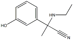 2-(ethylamino)-2-(3-hydroxyphenyl)propanenitrile Struktur