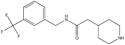 2-(piperidin-4-yl)-N-{[3-(trifluoromethyl)phenyl]methyl}acetamide Struktur