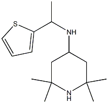 2,2,6,6-tetramethyl-N-[1-(thiophen-2-yl)ethyl]piperidin-4-amine Struktur