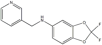 2,2-difluoro-N-(pyridin-3-ylmethyl)-2H-1,3-benzodioxol-5-amine Struktur