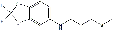 2,2-difluoro-N-[3-(methylsulfanyl)propyl]-2H-1,3-benzodioxol-5-amine Struktur