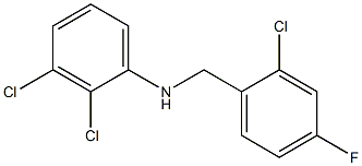 2,3-dichloro-N-[(2-chloro-4-fluorophenyl)methyl]aniline Struktur