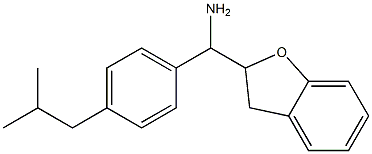 2,3-dihydro-1-benzofuran-2-yl[4-(2-methylpropyl)phenyl]methanamine Struktur