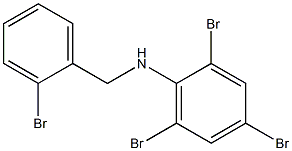 2,4,6-tribromo-N-[(2-bromophenyl)methyl]aniline Struktur