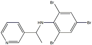 2,4,6-tribromo-N-[1-(pyridin-3-yl)ethyl]aniline Struktur