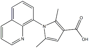 2,5-dimethyl-1-(quinolin-8-yl)-1H-pyrrole-3-carboxylic acid Struktur