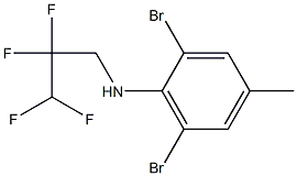 2,6-dibromo-4-methyl-N-(2,2,3,3-tetrafluoropropyl)aniline Struktur