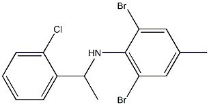 2,6-dibromo-N-[1-(2-chlorophenyl)ethyl]-4-methylaniline Struktur