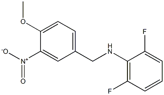 2,6-difluoro-N-[(4-methoxy-3-nitrophenyl)methyl]aniline Struktur