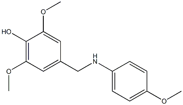 2,6-dimethoxy-4-{[(4-methoxyphenyl)amino]methyl}phenol Struktur