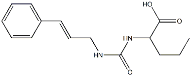 2-[({[(2E)-3-phenylprop-2-enyl]amino}carbonyl)amino]pentanoic acid Struktur