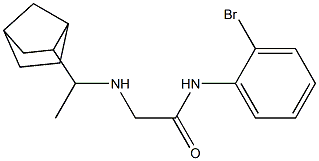 2-[(1-{bicyclo[2.2.1]heptan-2-yl}ethyl)amino]-N-(2-bromophenyl)acetamide Struktur