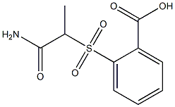 2-[(1-carbamoylethane)sulfonyl]benzoic acid Struktur