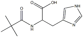 2-[(2,2-dimethylpropanoyl)amino]-3-(1H-imidazol-4-yl)propanoic acid Struktur