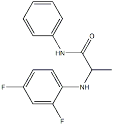 2-[(2,4-difluorophenyl)amino]-N-phenylpropanamide Struktur