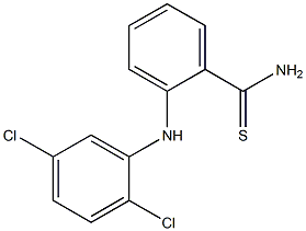 2-[(2,5-dichlorophenyl)amino]benzene-1-carbothioamide Struktur