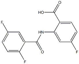 2-[(2,5-difluorobenzoyl)amino]-4-fluorobenzoic acid Struktur