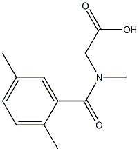 2-[(2,5-dimethylphenyl)-N-methylformamido]acetic acid Struktur