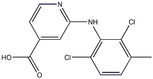 2-[(2,6-dichloro-3-methylphenyl)amino]pyridine-4-carboxylic acid Struktur