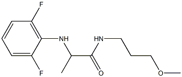 2-[(2,6-difluorophenyl)amino]-N-(3-methoxypropyl)propanamide Struktur