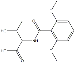 2-[(2,6-dimethoxyphenyl)formamido]-3-hydroxybutanoic acid Struktur