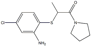 2-[(2-amino-4-chlorophenyl)sulfanyl]-1-(pyrrolidin-1-yl)propan-1-one Struktur