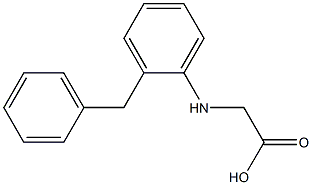 2-[(2-benzylphenyl)amino]acetic acid Struktur