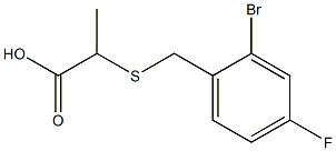 2-[(2-bromo-4-fluorobenzyl)thio]propanoic acid Struktur