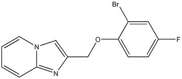 2-[(2-bromo-4-fluorophenoxy)methyl]imidazo[1,2-a]pyridine Struktur