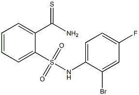 2-[(2-bromo-4-fluorophenyl)sulfamoyl]benzene-1-carbothioamide Struktur