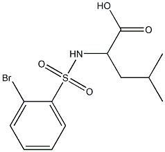 2-[(2-bromobenzene)sulfonamido]-4-methylpentanoic acid Struktur